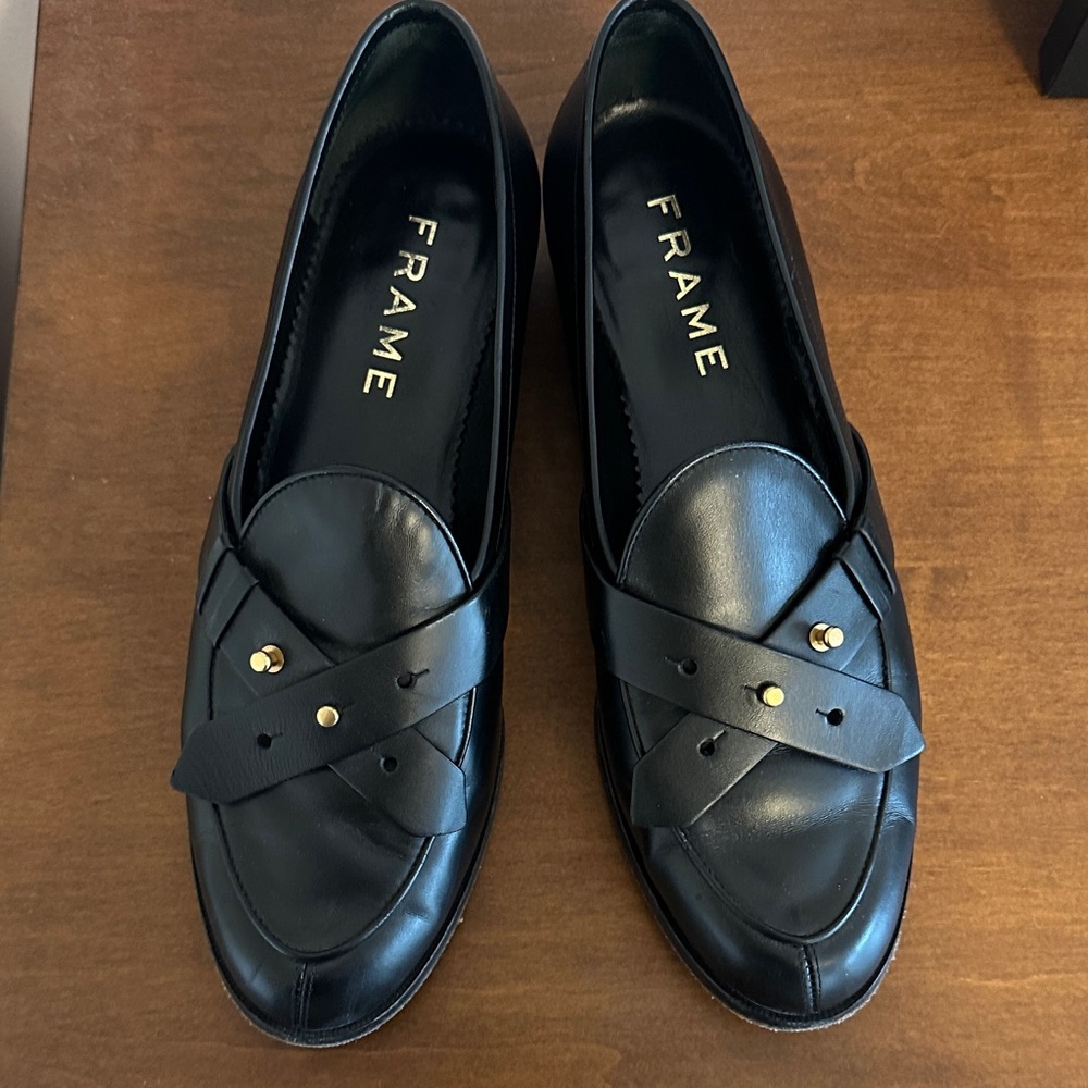 Frame Black Leather Loafer